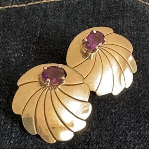 Vintage Sterling silver and Amethyst Earrings